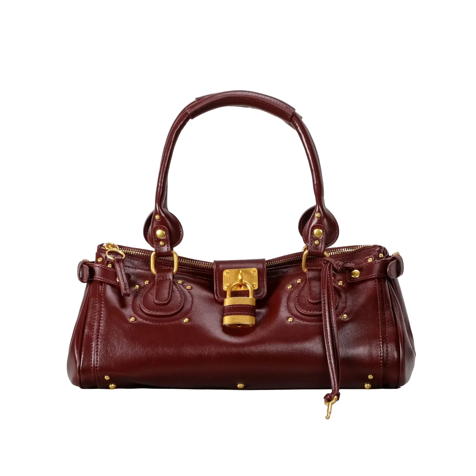 The Padlock Bag in 'Cherry Wine'