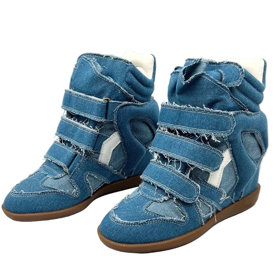 Wedge Sneaker in 'Denim'