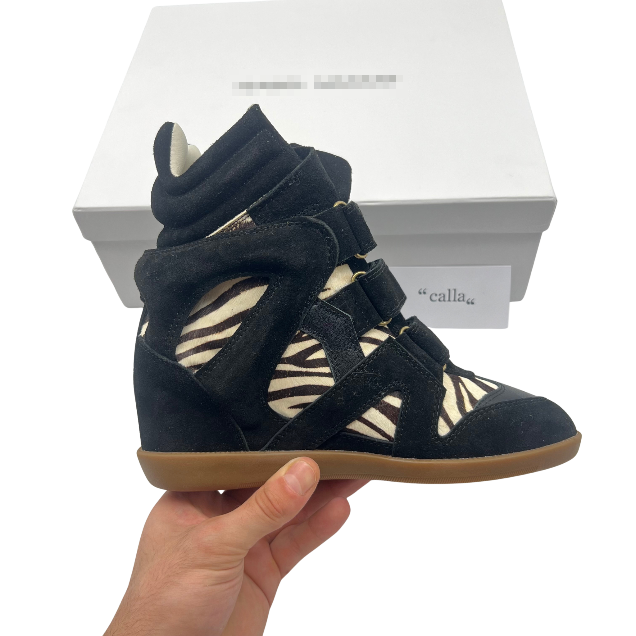 Wedge Sneaker in 'Zebra'