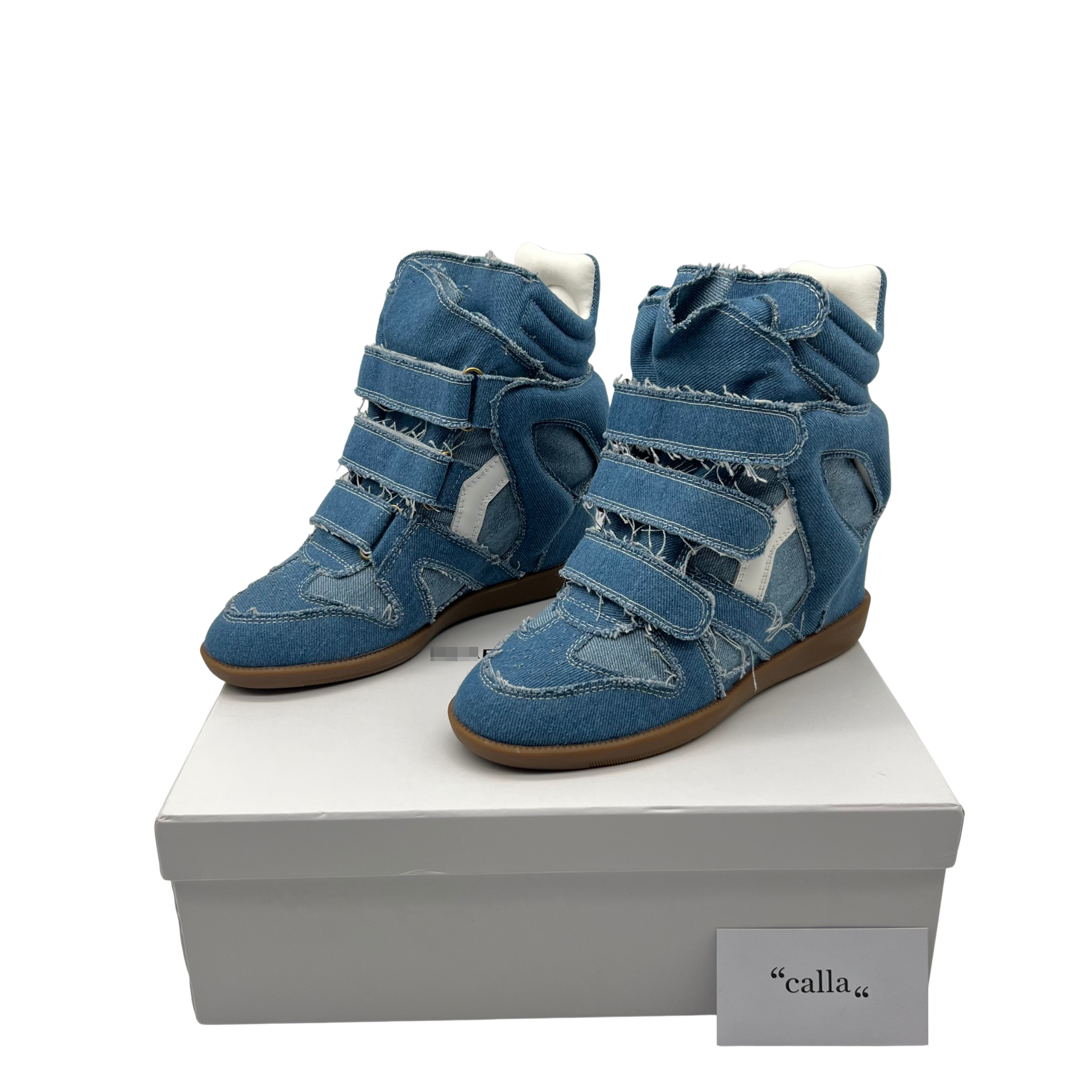 Wedge Sneaker in 'Denim'