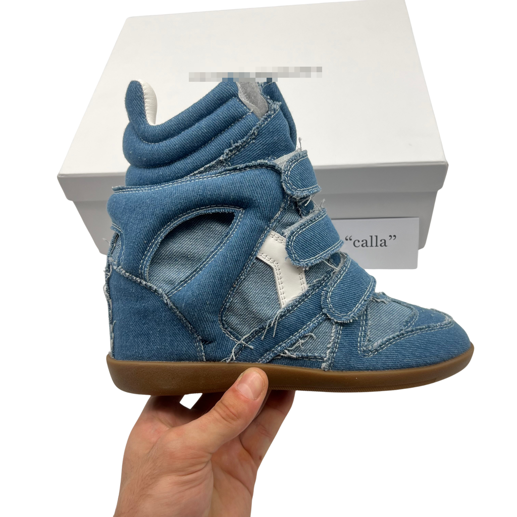 Wedge Sneaker in 'Denim'