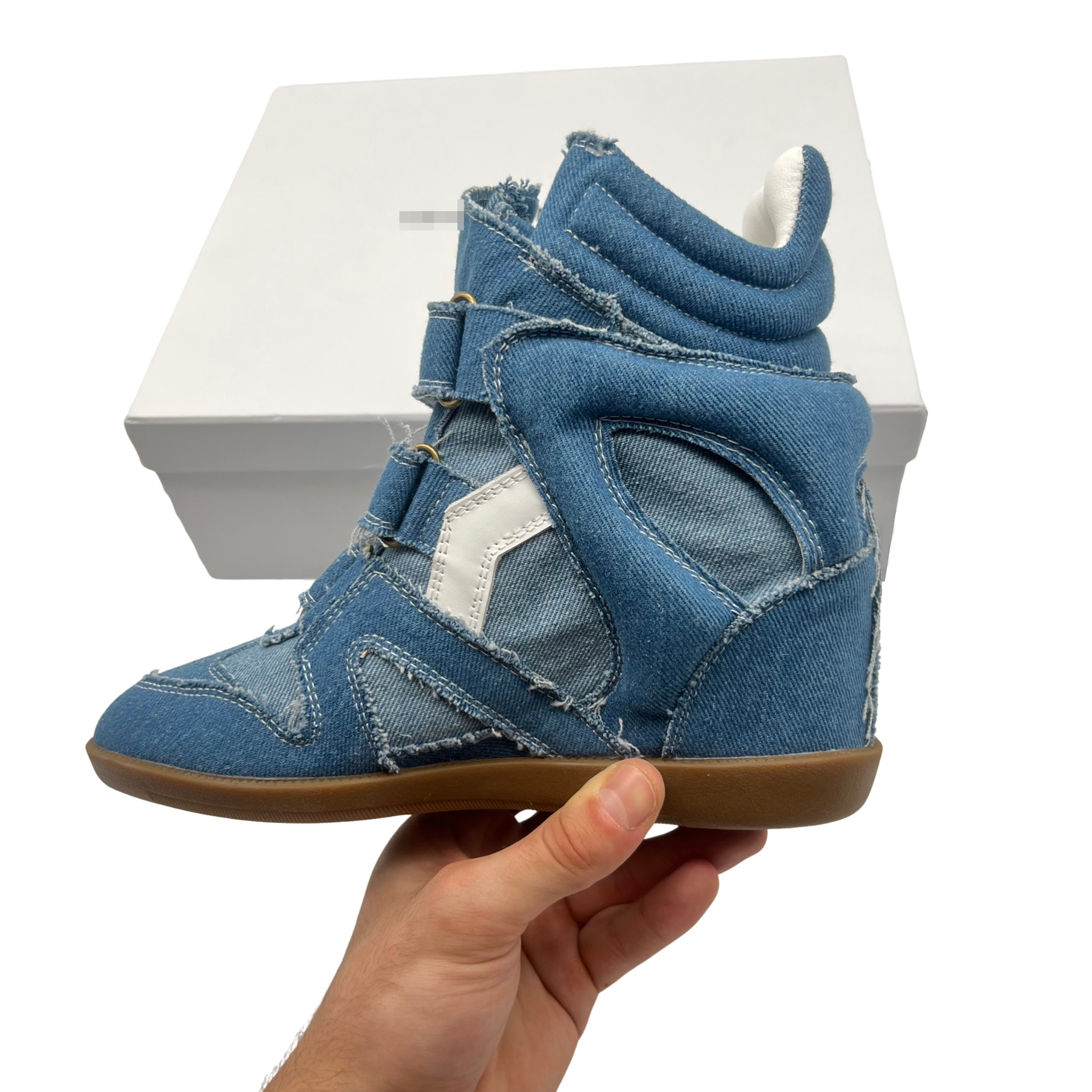 Wedge Sneaker in 'Denim'