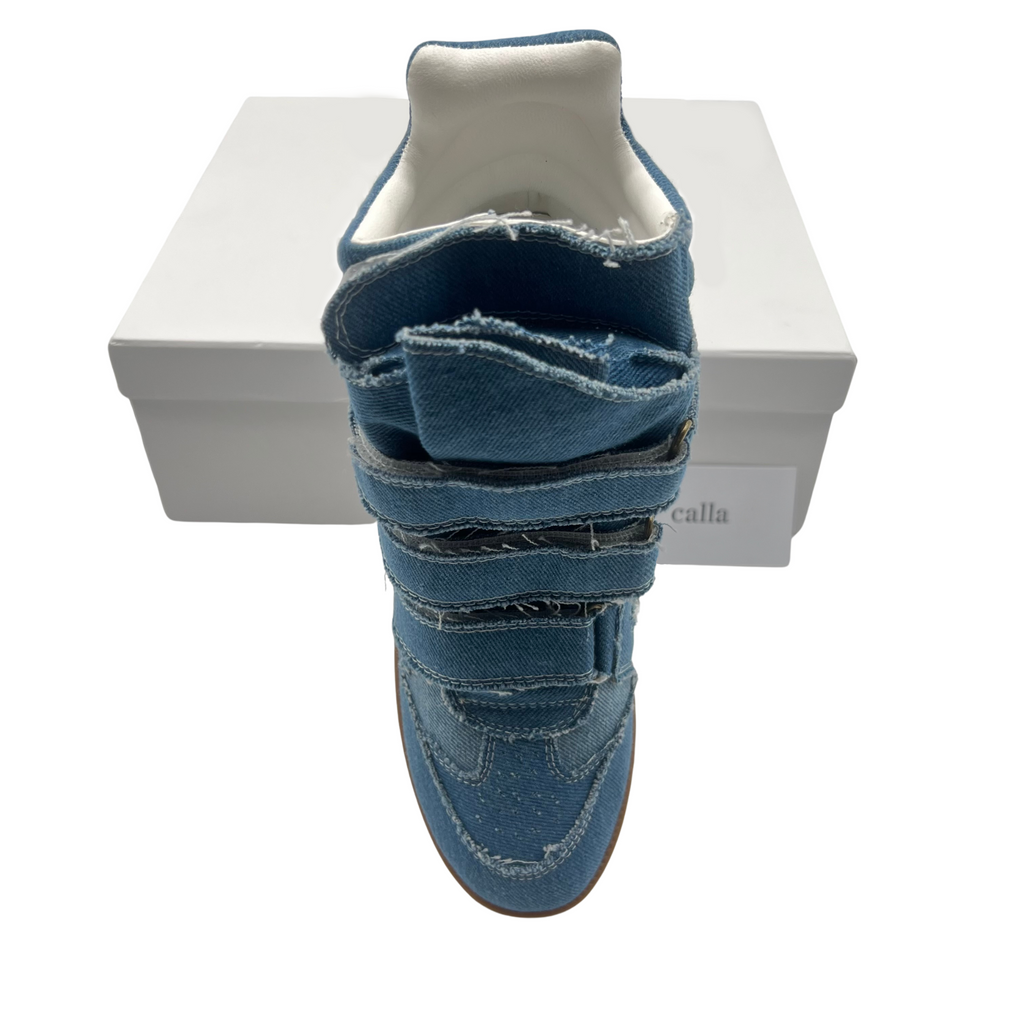 Wedge Sneaker in 'Denim'