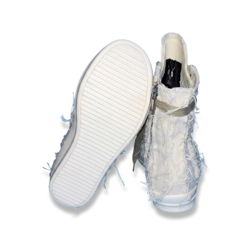 Rick Owens Slashed White