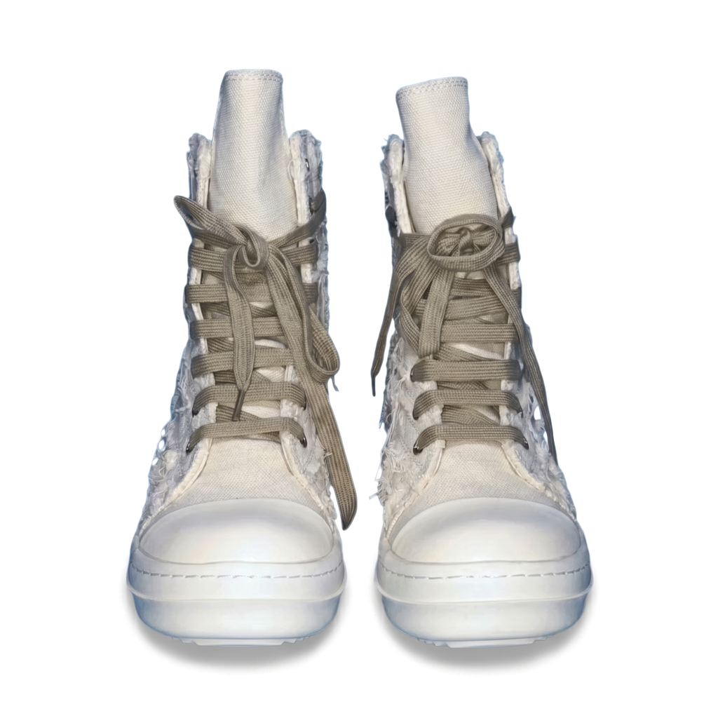 Rick Owens Slashed White