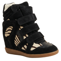 Wedge Sneaker in 'Zebra'